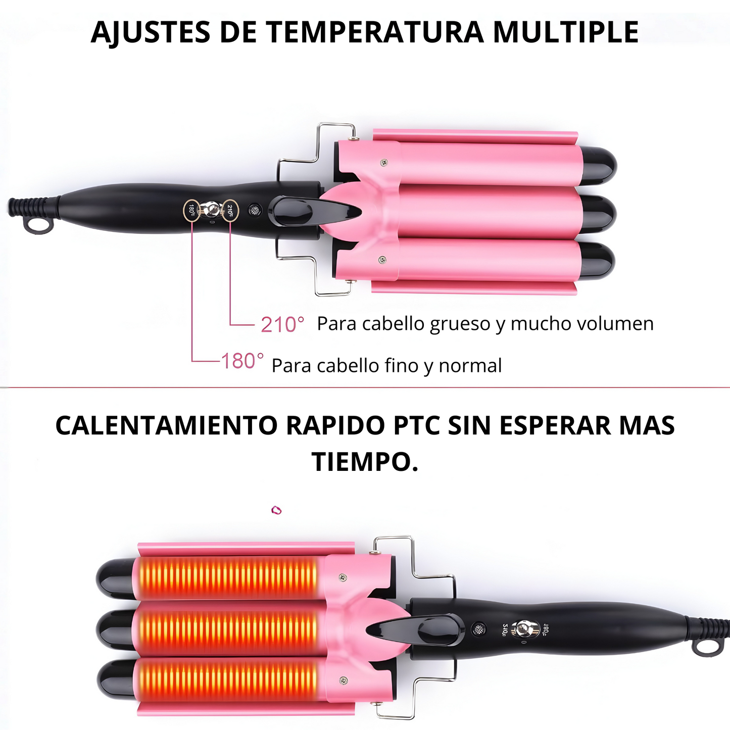 Rizador Ondulado para el cabello