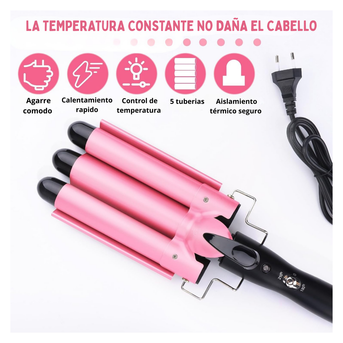 Rizador Ondulado para el cabello